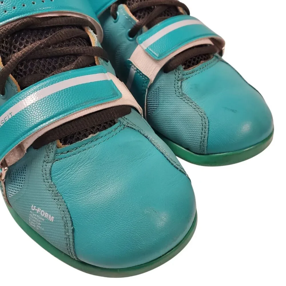 REEBOK Shoes CF74 Womens Size 7 Blue Black CROSSFIT U-FORM Weightlifting M40708